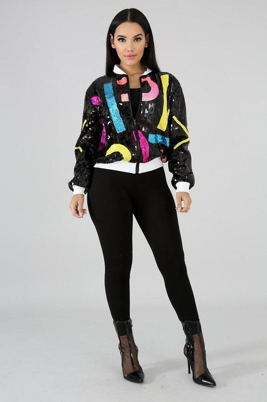 'Been On' Sequin Bomber