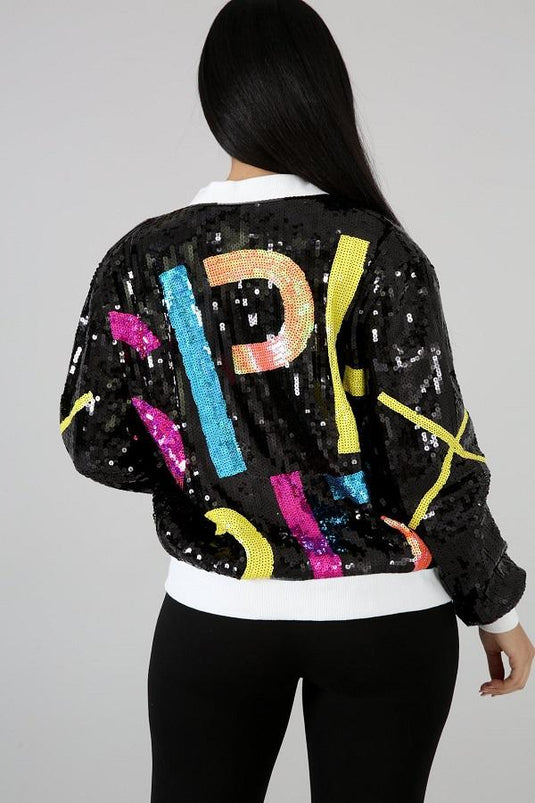 'Been On' Sequin Bomber