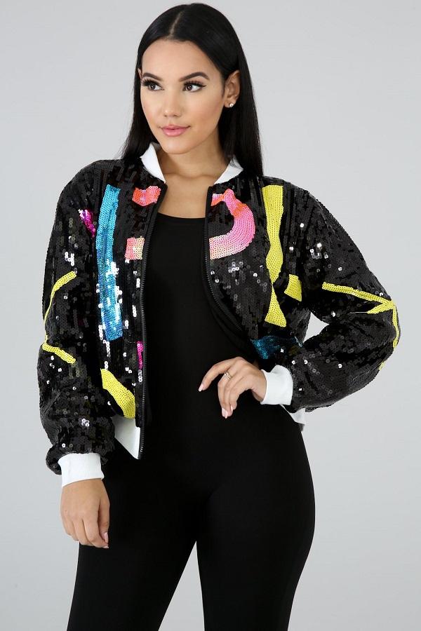 'Been On' Sequin Bomber